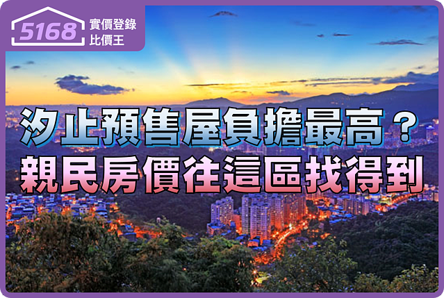 汐止預售屋負擔最高? 親民房價往這區找得到